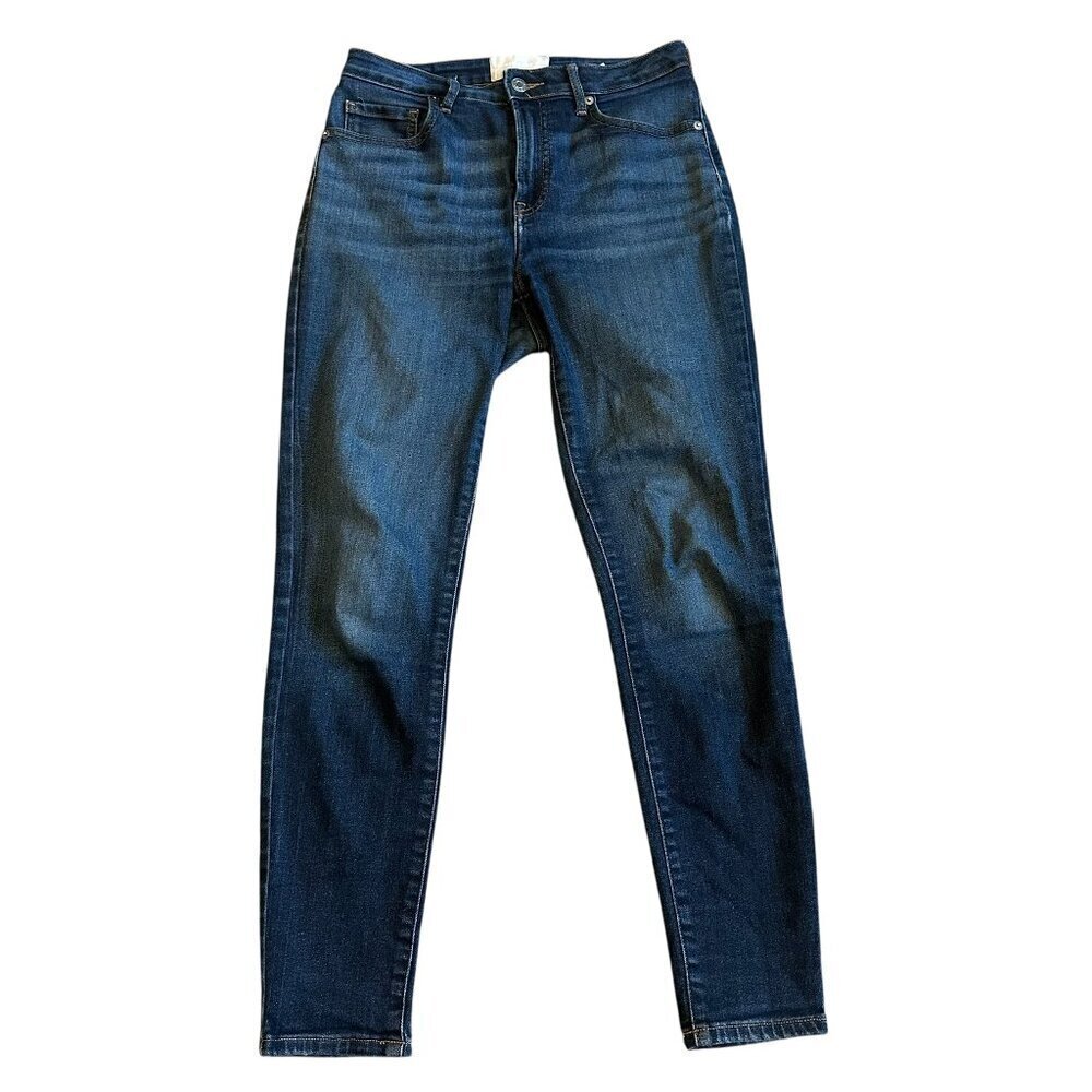 Everlane The Curvy High Rise Skinny Jeans Dark Wash Denim Size 28 Regular Womens